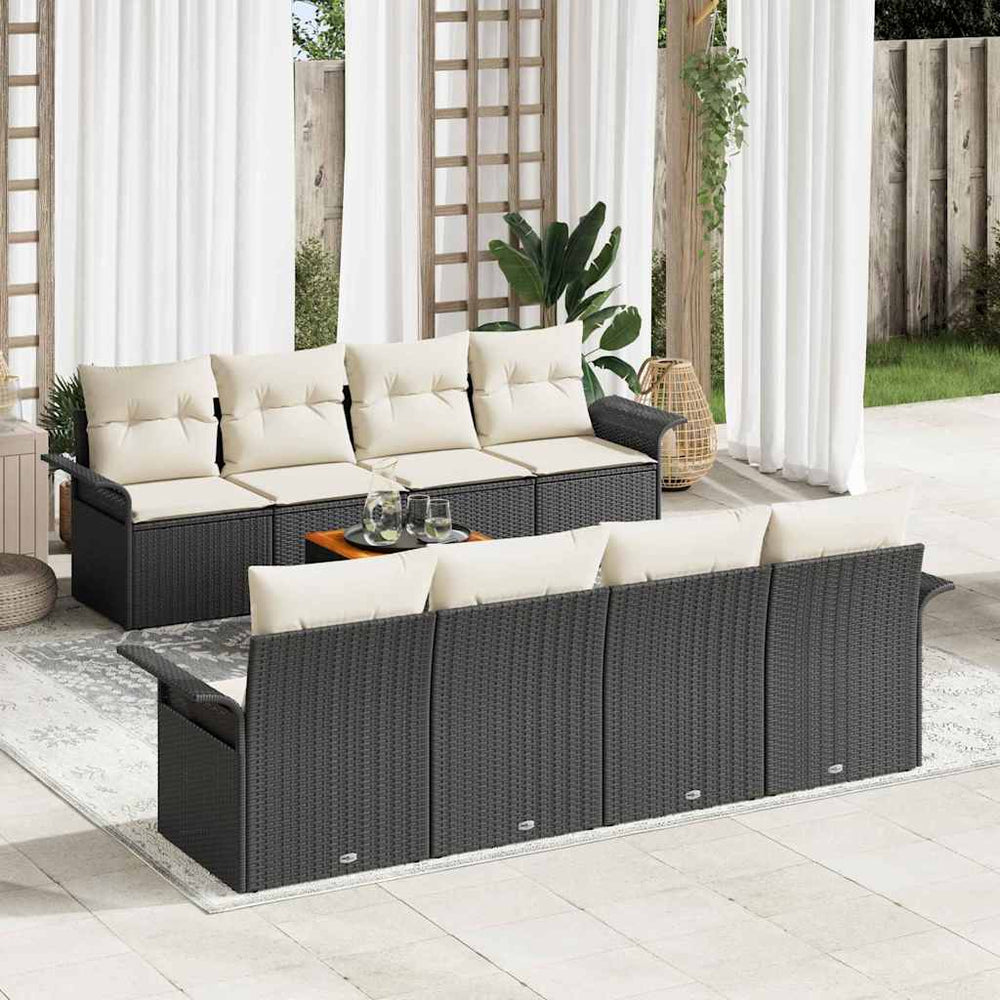 Tuin Sofa Set Met Kussen 7 Pcs En Crème 55 X 55 X 37 Cm