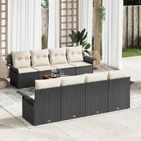 Tuin Sofa Set Met Kussen 7 Pcs En Crème 55 X 55 X 37 Cm