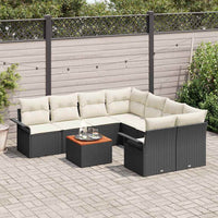 Tuin Sofa Set Met Kussen 9 Pcs En Crème 55 X 55 X 37 Cm