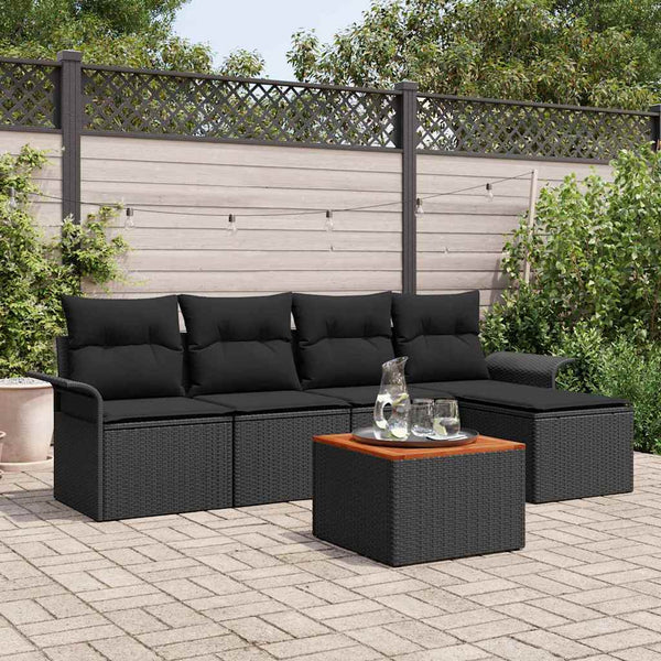 Tuin Sofa Set Met Kussen Met Opslag 6 Pcs