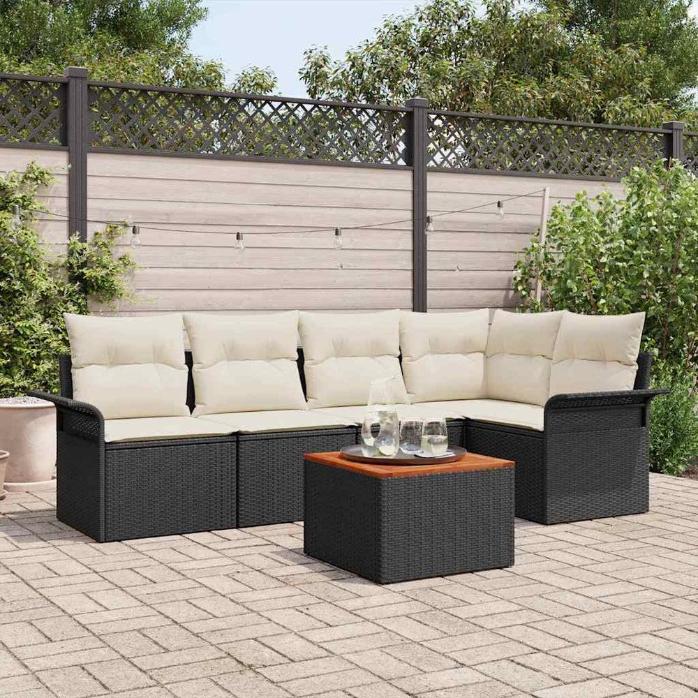 Tuin Sofa Set Met Kussen 6 Pcs En Crème 55 X 55 X 37 Cm