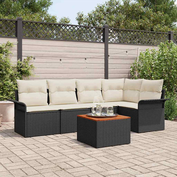 Tuin Sofa Set Met Kussen 6 Pcs En Crème 55 X 55 X 37 Cm