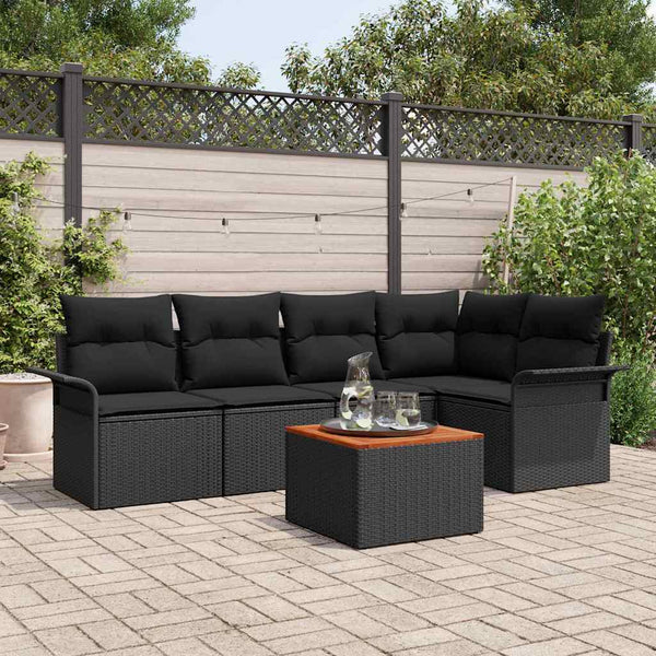 Tuin Sofa Set Met Kussen 6 Pcs En Crème 55 X 55 X 37 Cm
