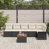 Tuin Sofa Set Met Kussen 7 Pcs En Crème 55 X 55 X 37 Cm