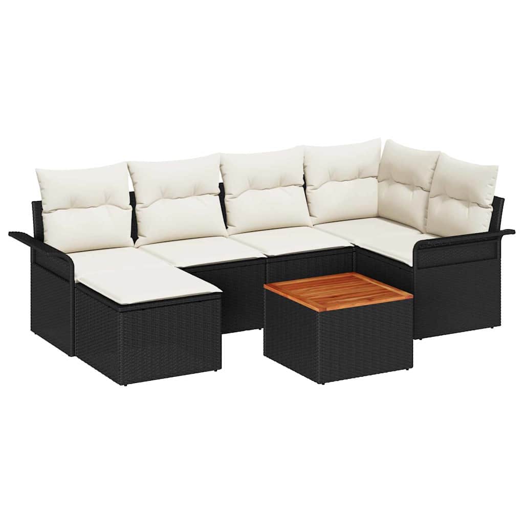 Tuin Sofa Set Met Kussen Met Opslag 7 Pcs En Crème