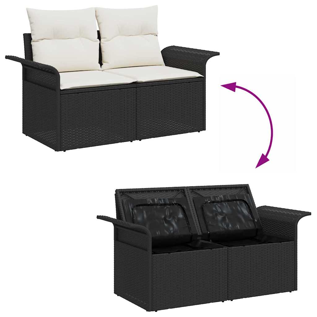 Tuin Sofa Set Met Kussen Met Opslag 7 Pcs En Crème