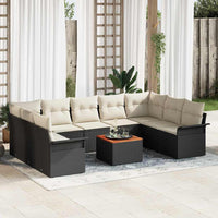 Tuin Sofa Set Met Kussen 10 Pcs En Crème 55 X 55 X 37 Cm