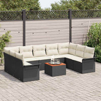 Tuin Sofa Set Met Kussen 10 Pcs En Crème 55 X 55 X 37 Cm