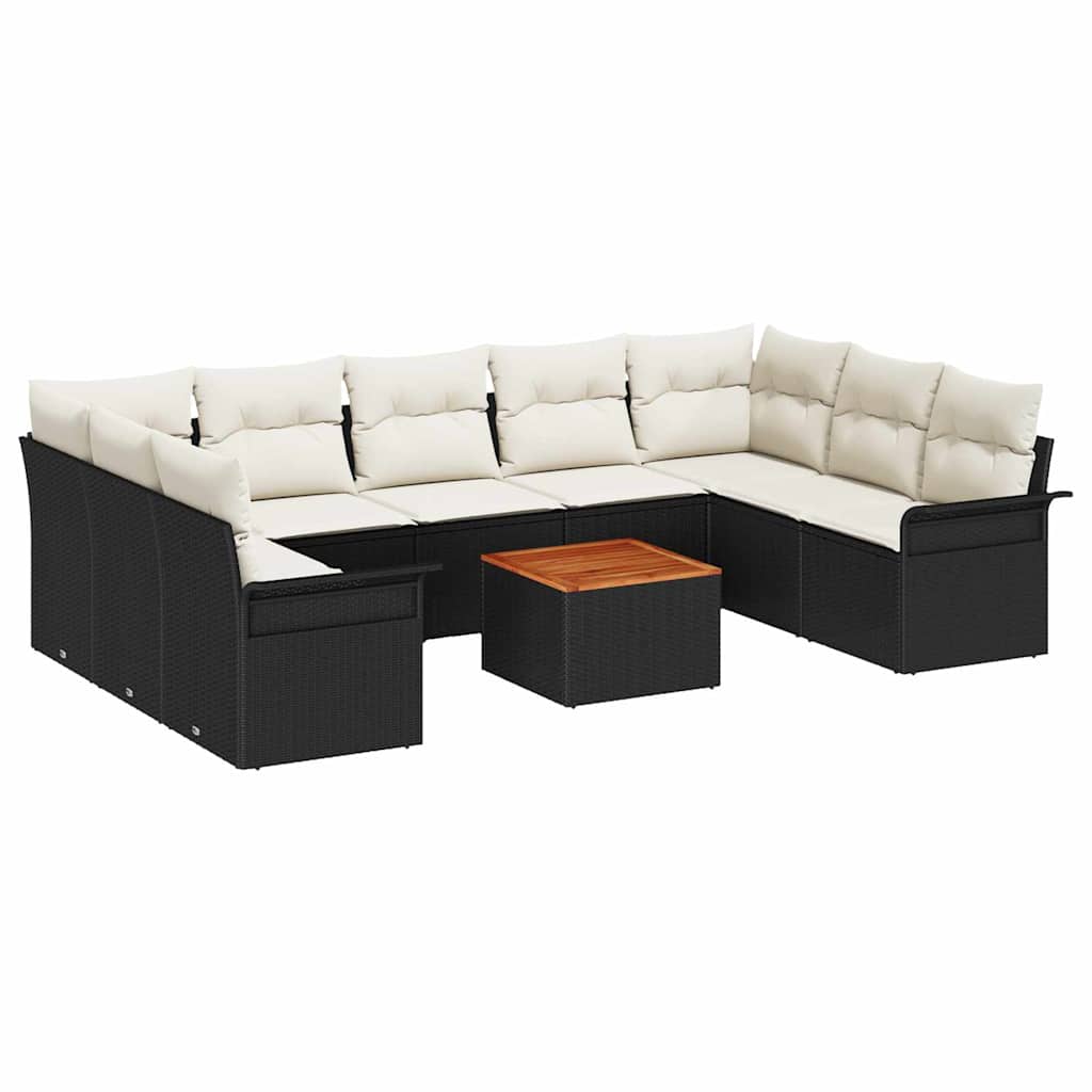 Tuin Sofa Set Met Kussen 10 Pcs En Crème 55 X 55 X 37 Cm