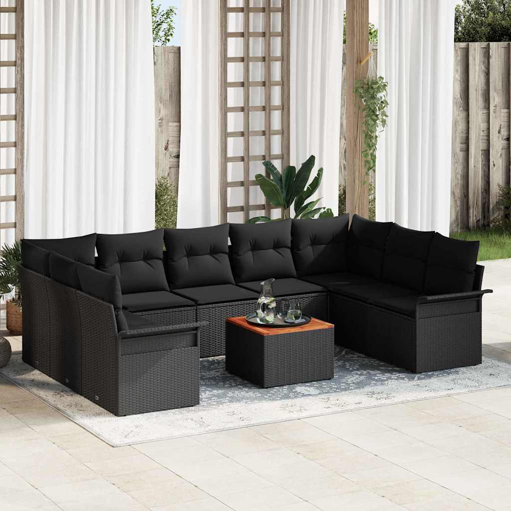 Tuin Sofa Set Met Kussen 10 Pcs En Crème 55 X 55 X 37 Cm