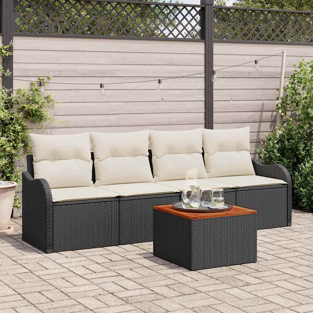 Tuin Sofa Set Met Kussen 5 Pcs En Crème 55 X 55 X 37 Cm