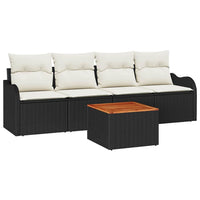 Tuin Sofa Set Met Kussen 5 Pcs En Crème 55 X 55 X 37 Cm
