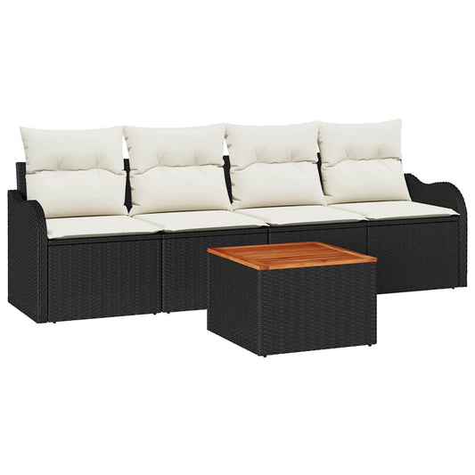 Tuin Sofa Set Met Kussen 5 Pcs En Crème 55 X 55 X 37 Cm
