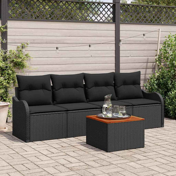 Tuin Sofa Set Met Kussen 5 Pcs En Crème 55 X 55 X 37 Cm