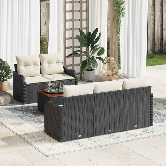 Tuin Sofa Set Met Kussen 6 Pcs En Crème 55 X 55 X 37 Cm