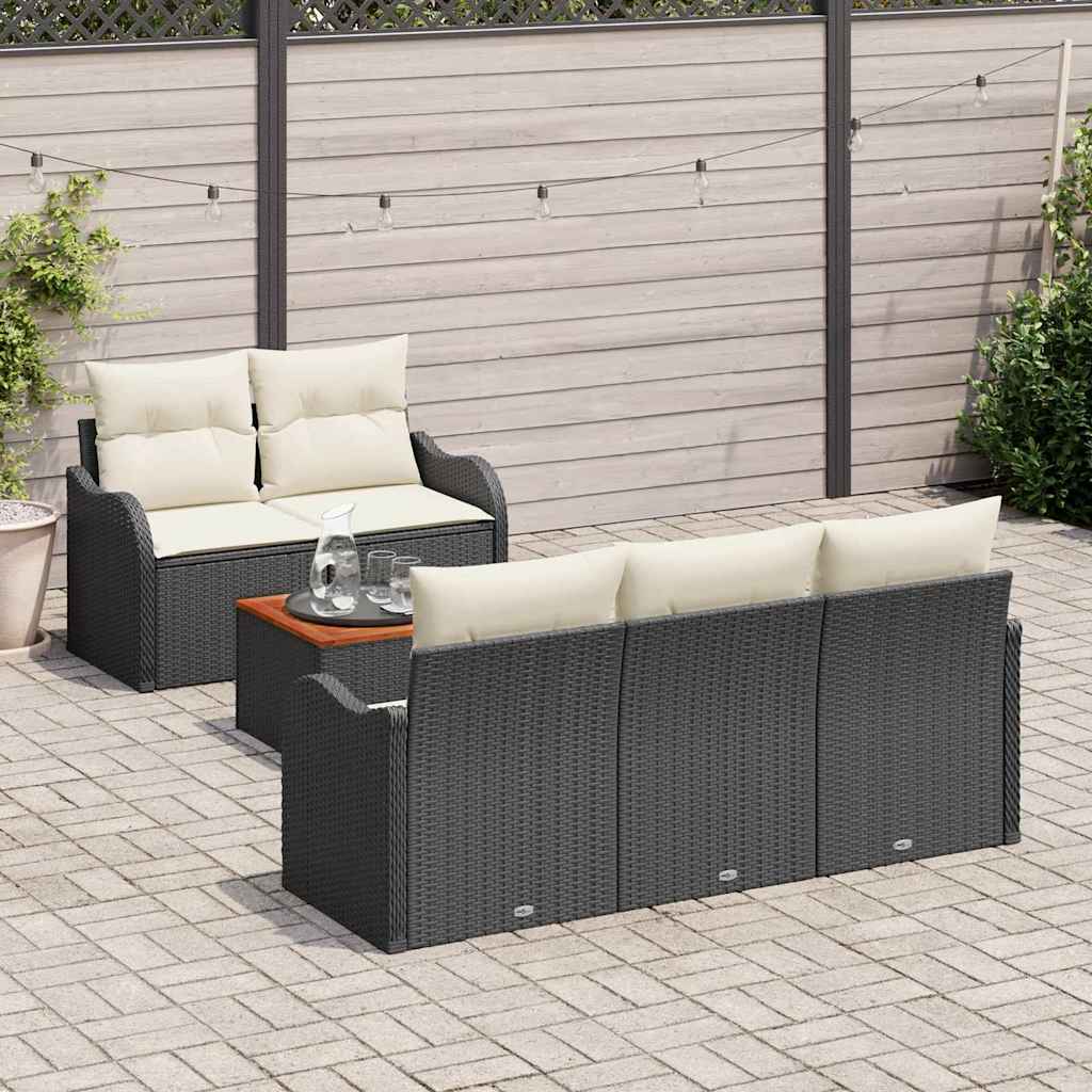Tuin Sofa Set Met Kussen 6 Pcs En Crème 55 X 55 X 37 Cm