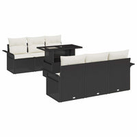 Tuin Sofa Set Met Kussen Met Opslag 7 Pcs Poly Riet