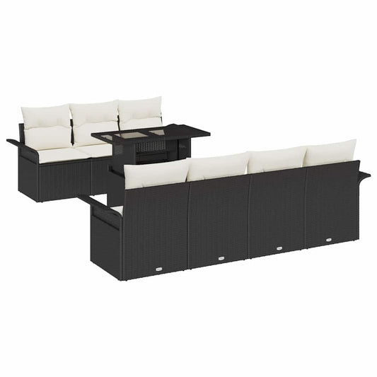 Tuin Sofa Set Met Kussen Met Opslag 8 Pcs Poly Riet