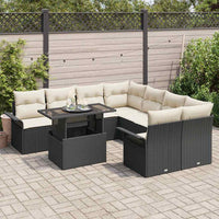 Tuin Sofa Set Met Kussen Met Opslag 9 Pcs Poly Riet