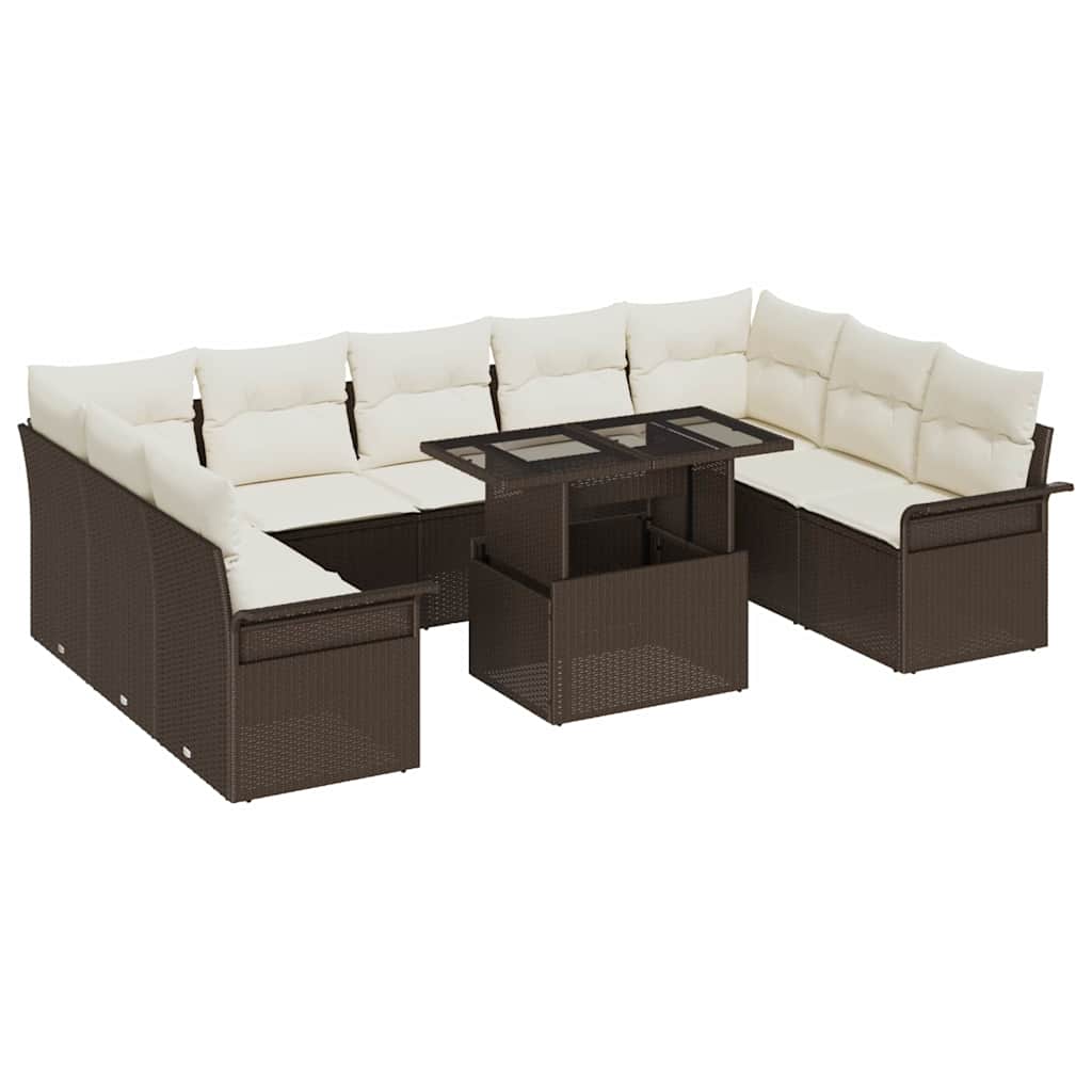 Tuin Sofa Set 10 Pcs 100 X 55 X 73 Cm Poly Riet