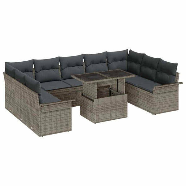 Tuin Sofa Set 10 Pcs 100 X 55 X 73 Cm Poly Riet