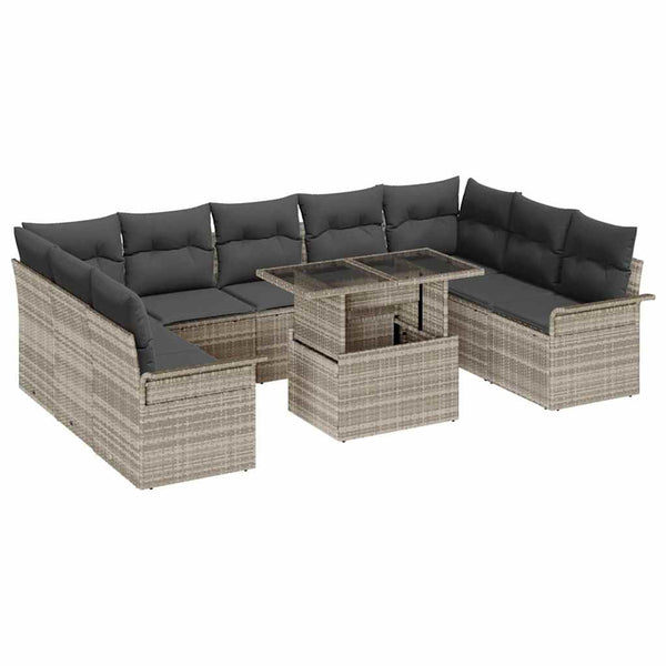 Tuin Sofa Set 10 Pcs 100 X 55 X 73 Cm Poly Riet