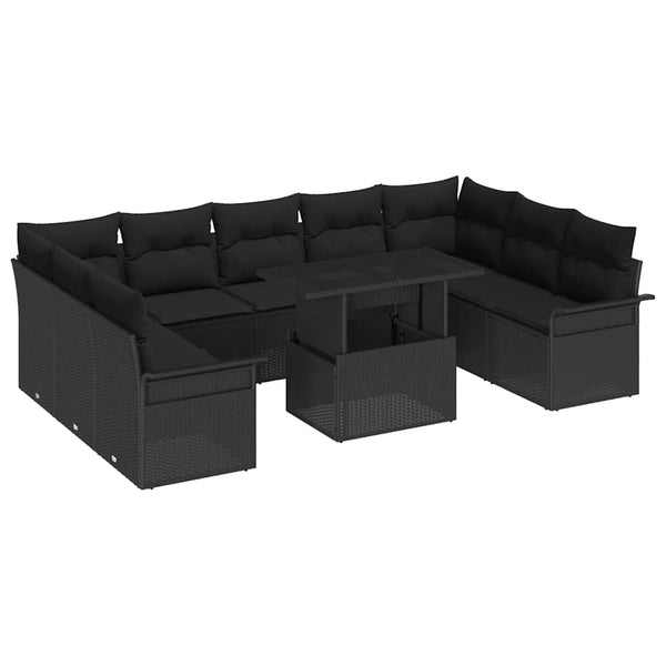 Tuin Sofa Set 10 Pcs 100 X 55 X 73 Cm Poly Riet