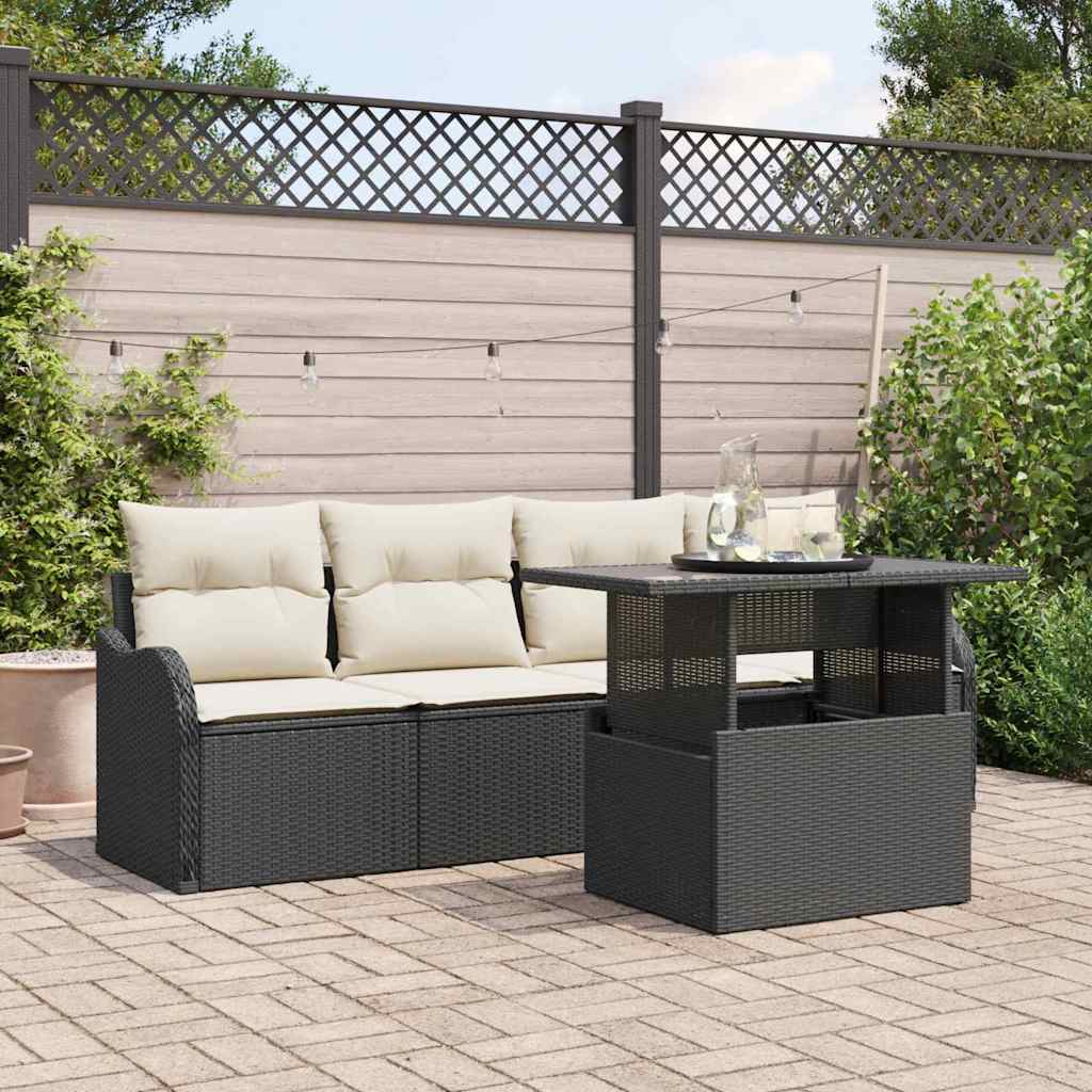 Tuin Sofa Set Met Kussen 5 Pcs 100 X 55 X 73 Cm Poly Riet