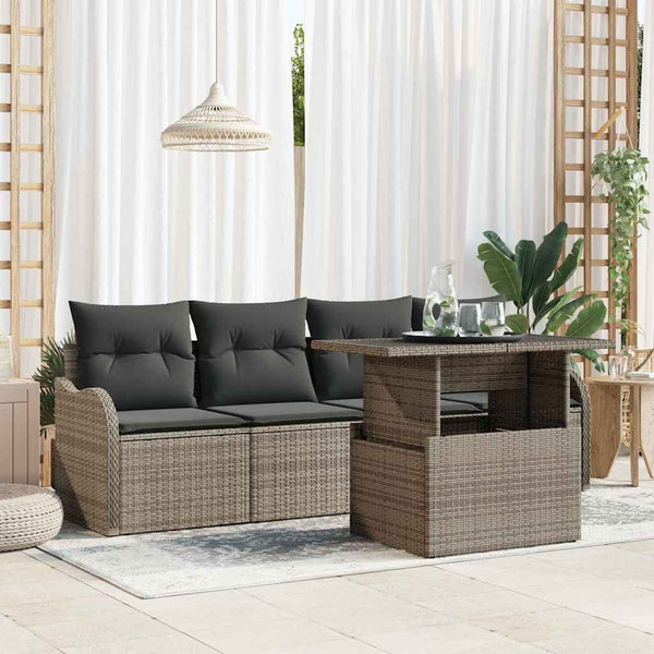 Tuin Sofa Set Met Kussen 5 Pcs 100 X 55 X 73 Cm Poly Riet