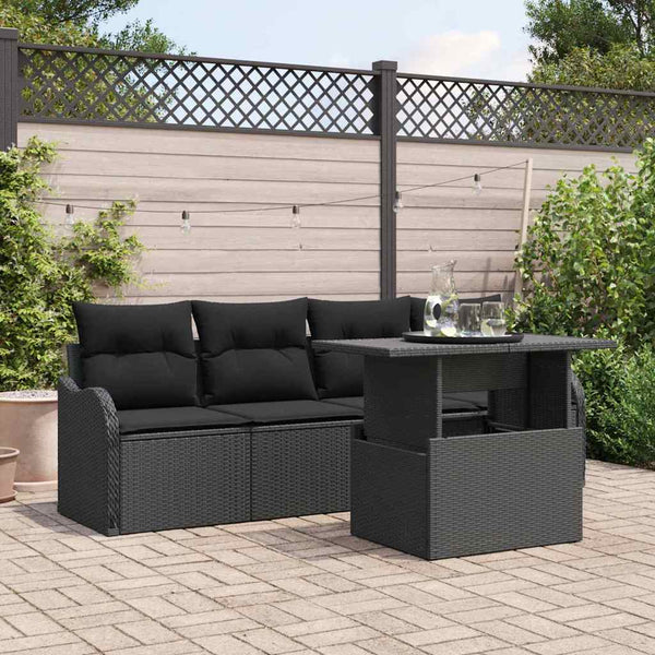 Tuin Sofa Set Met Kussen 5 Pcs 100 X 55 X 73 Cm Poly Riet