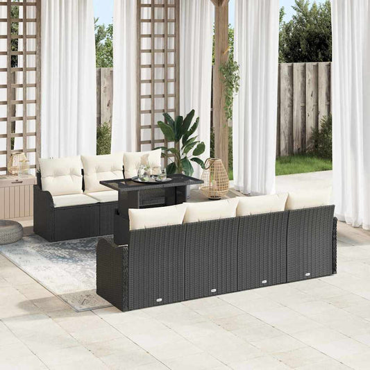 Tuin Sofa Set Met Kussen 8 Pcs 100 X 55 X 73 Cm Poly Riet