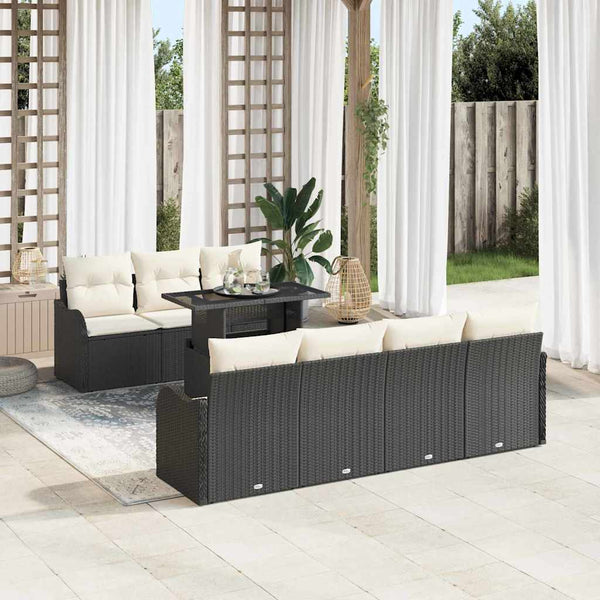 Tuin Sofa Set Met Kussen 8 Pcs 100 X 55 X 73 Cm Poly Riet