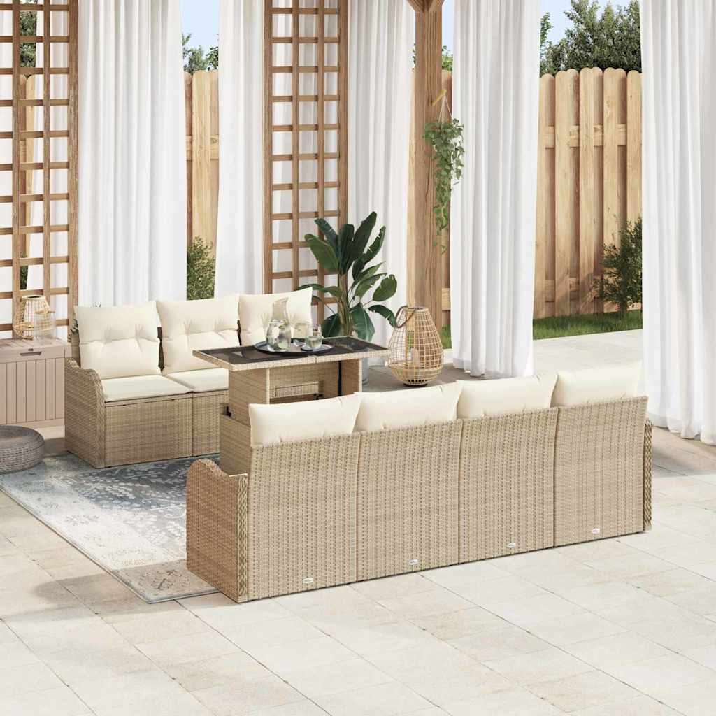 Tuin Sofa Set Met Kussen 8 Pcs 100 X 55 X 73 Cm Poly Riet