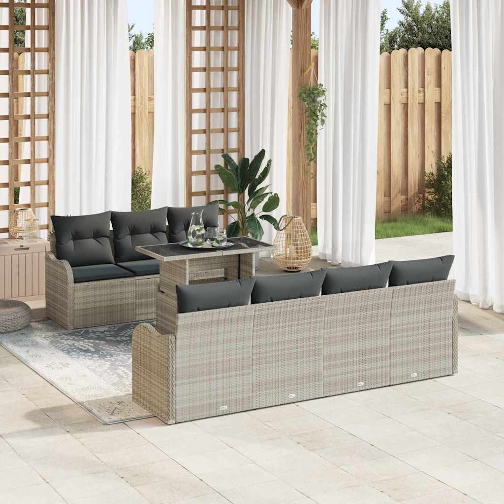 Tuin Sofa Set Met Kussen 8 Pcs 100 X 55 X 73 Cm Poly Riet