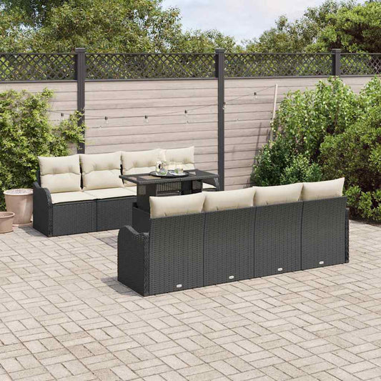 Tuin Sofa Set Met Kussen 9 Pcs 100 X 55 X 73 Cm Poly Riet