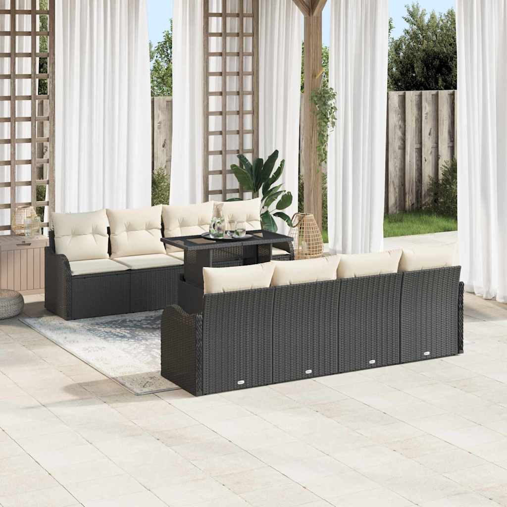 Tuin Sofa Set Met Kussen 9 Pcs 100 X 55 X 73 Cm Poly Riet