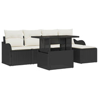 Tuin Sofa Set Met Kussen Met Opslag 6 Pcs Poly Riet