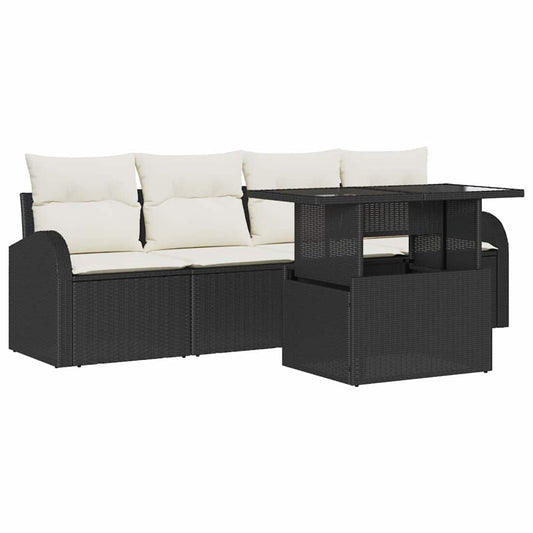 Tuin Sofa Set Met Kussen 5 Pcs 100 X 55 X 73 Cm Poly Riet
