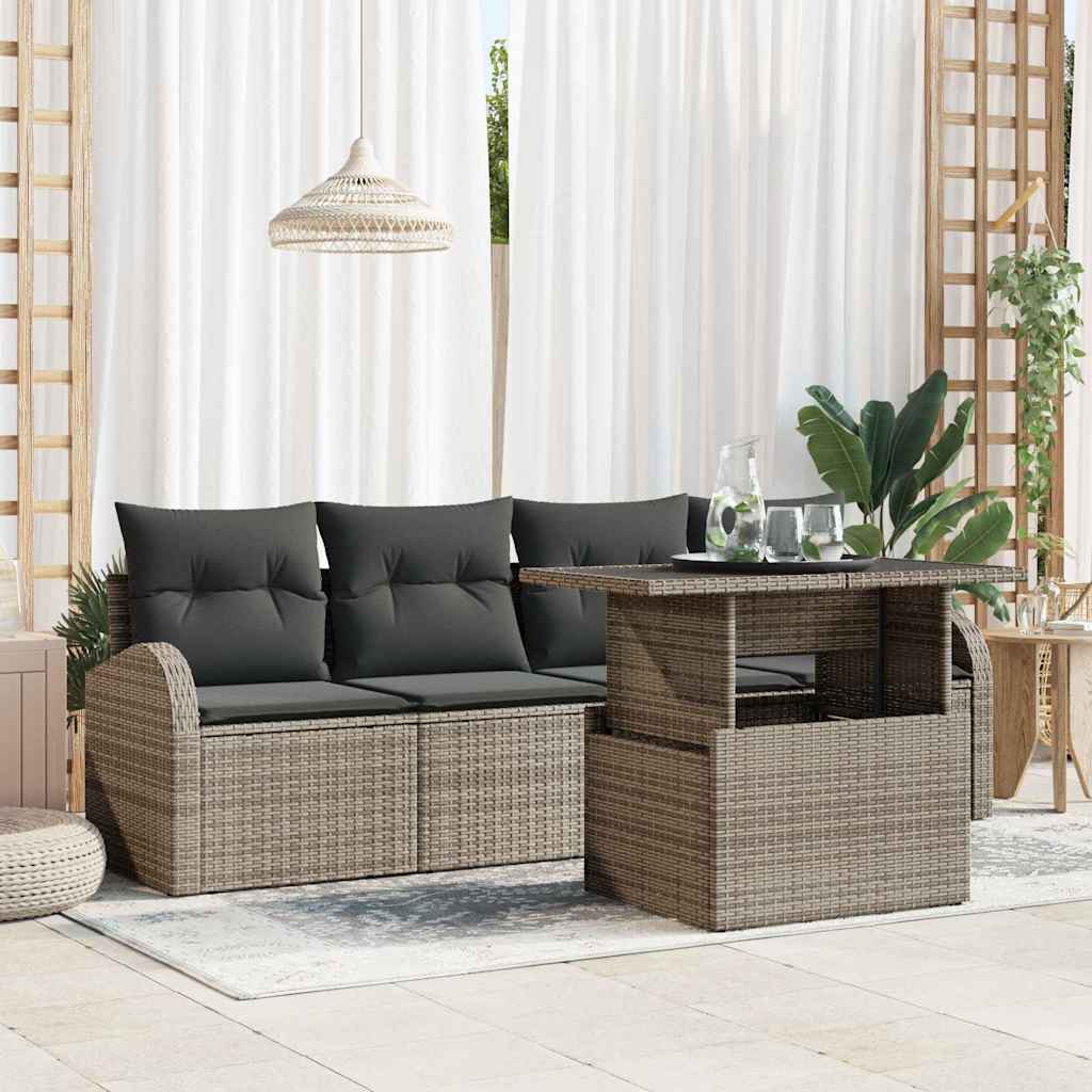 Tuin Sofa Set Met Kussen 5 Pcs 100 X 55 X 73 Cm Poly Riet