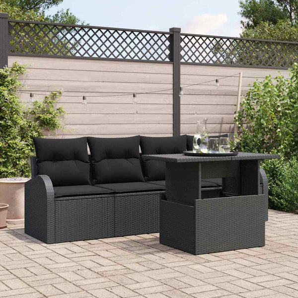 Tuin Sofa Set Met Kussen 5 Pcs 100 X 55 X 73 Cm Poly Riet