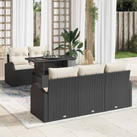 Tuin Sofa Set Met Kussen 6 Pcs 100 X 55 X 73 Cm Poly Riet