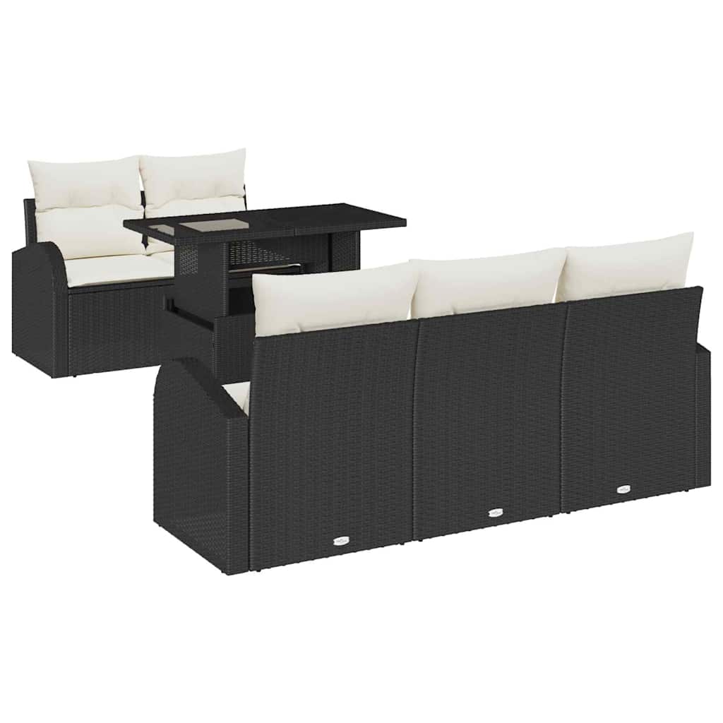 Tuin Sofa Set Met Kussen 6 Pcs 100 X 55 X 73 Cm Poly Riet