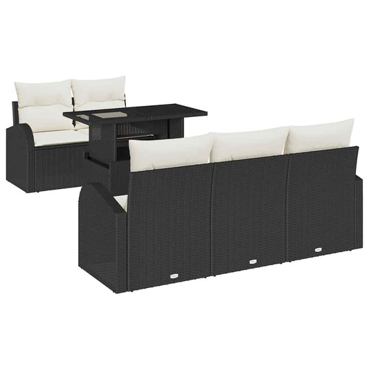 Tuin Sofa Set Met Kussen 6 Pcs 100 X 55 X 73 Cm Poly Riet
