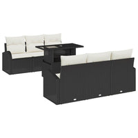 Tuin Sofa Set Met Kussen 7 Pcs 100 X 55 X 73 Cm Poly Riet