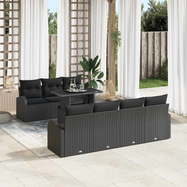 Tuin Sofa Set Met Kussen 8 Pcs 100 X 55 X 73 Cm Poly Riet