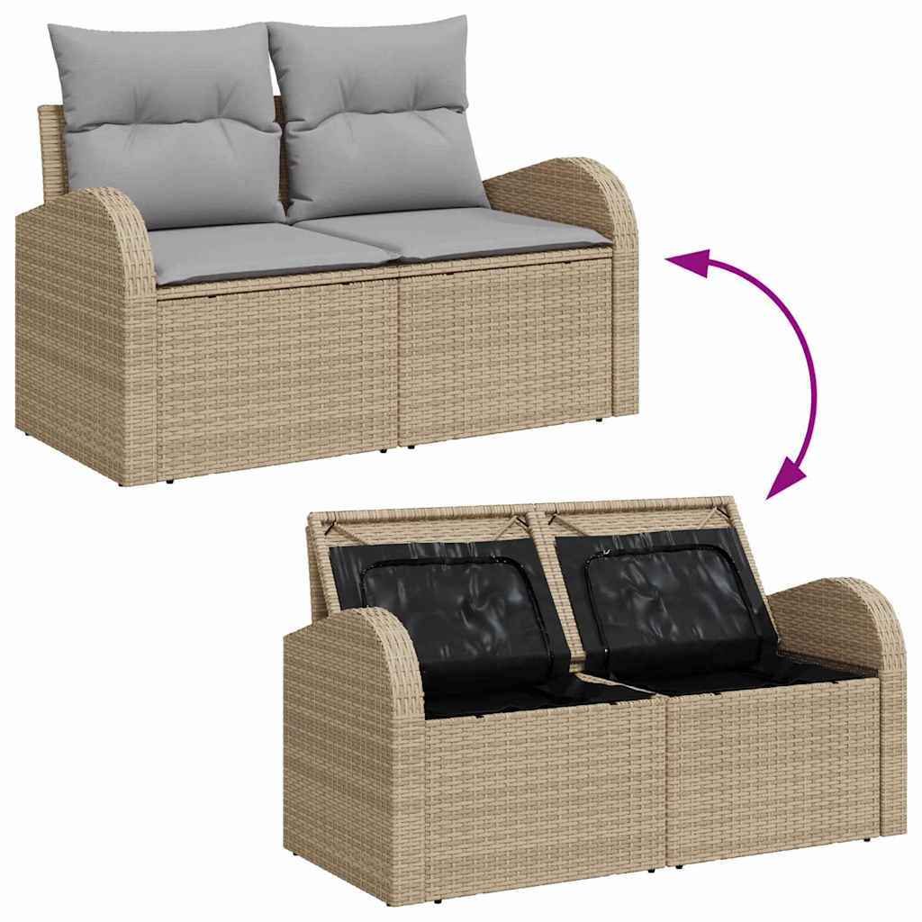 Tuin Sofa Set Met Kussen 9 Pcs 100 X 55 X 73 Cm Poly Riet