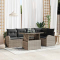 Tuin Sofa Set Met Kussen 6 Pcs 100 X 55 X 73 Cm Poly Riet