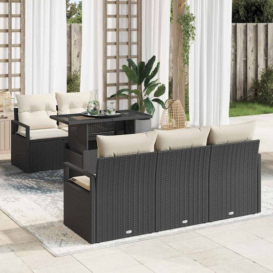 Tuin Sofa Set Met Opslag 6 Pcs Poly Riet