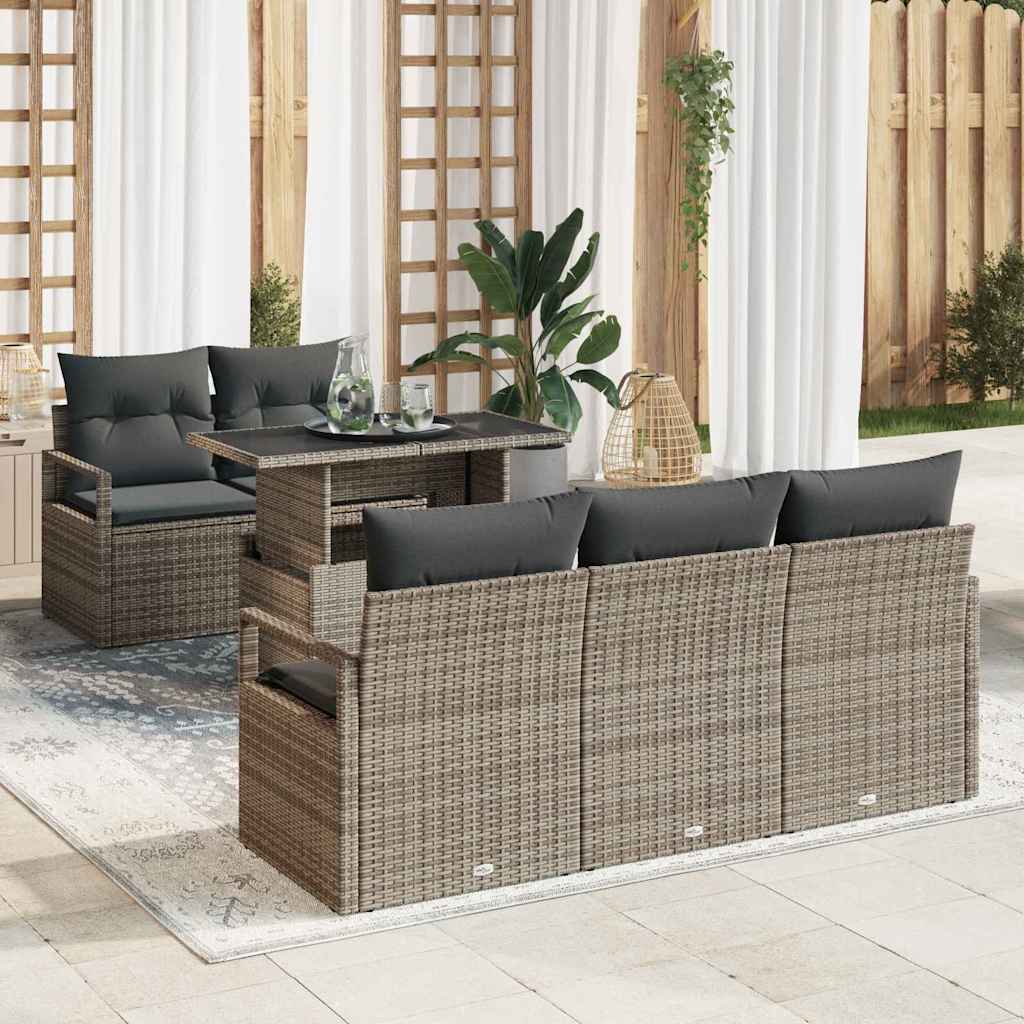 Tuin Sofa Set Met Opslag 6 Pcs Poly Riet