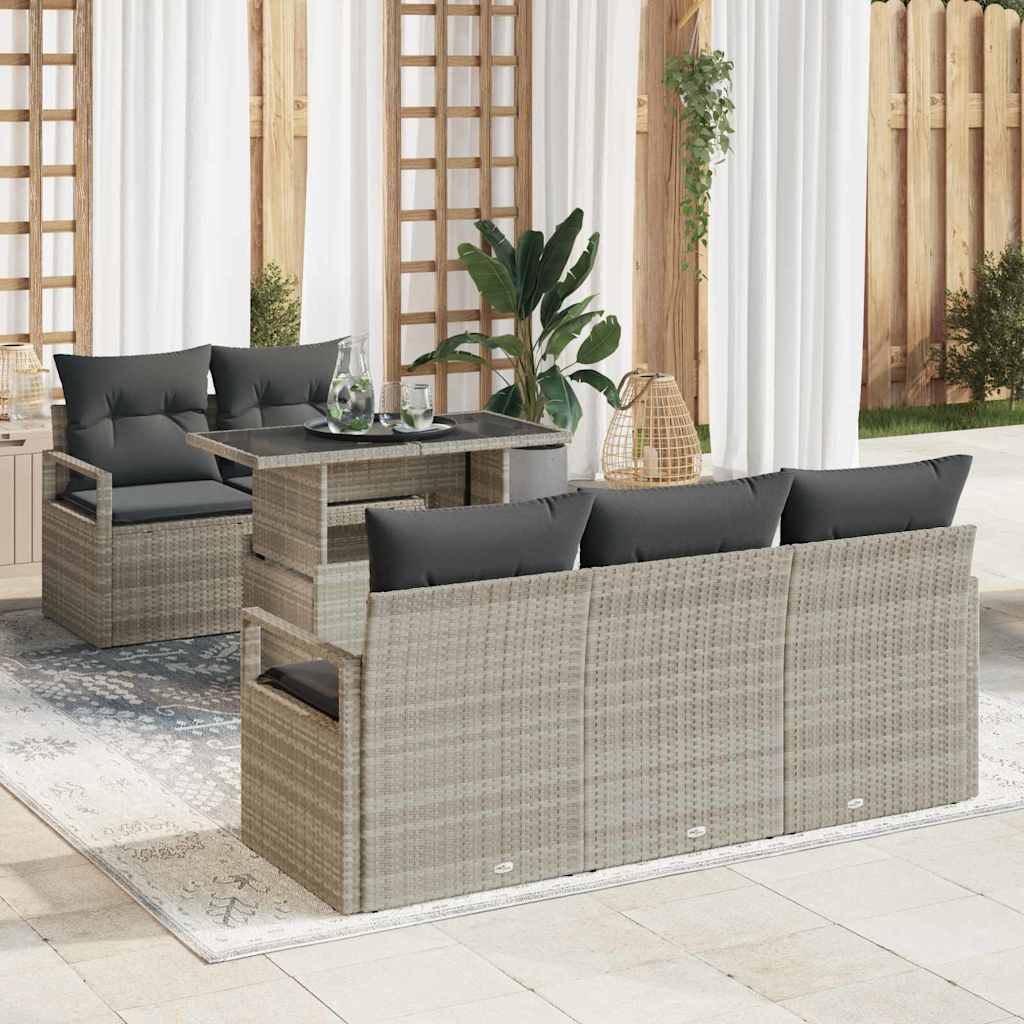Tuin Sofa Set Met Opslag 6 Pcs Poly Riet